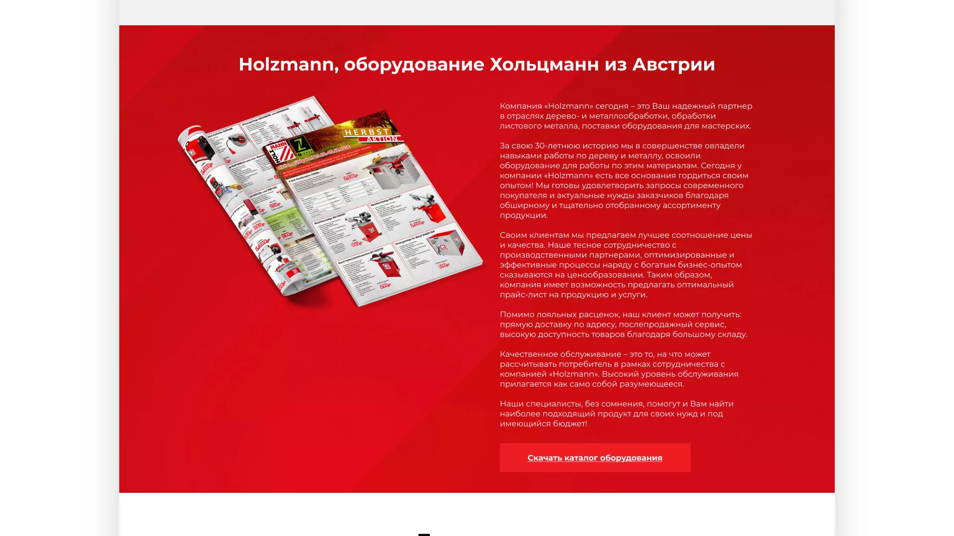 Создание сайта компании «HOLZMANN Maschinen GmbH» в Хабаровске