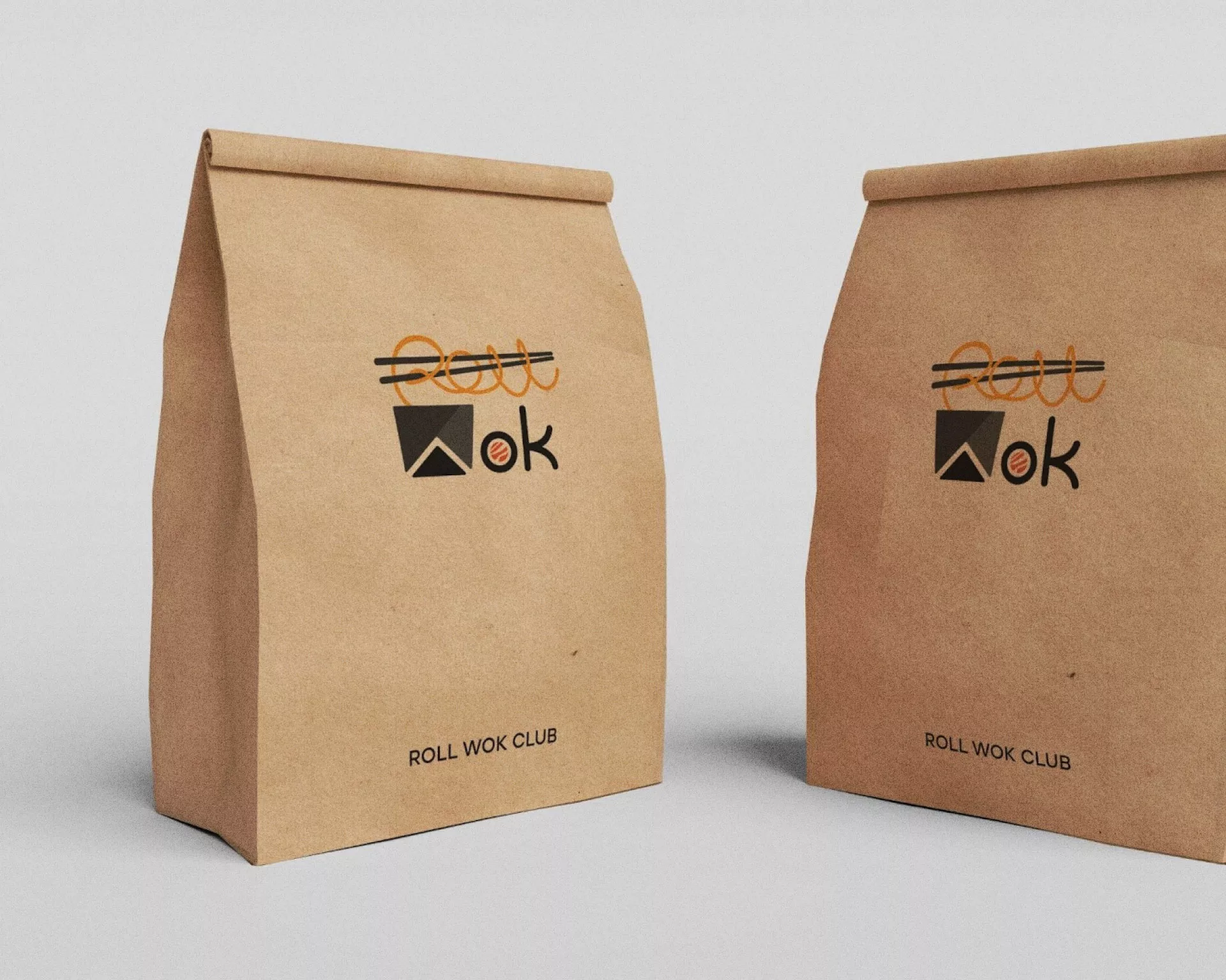 Создание дизайна упаковки суши-бара «Roll Wok Club» в Хабаровске